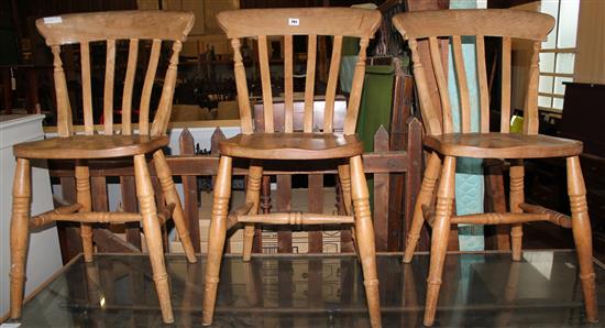 3 beech kitchen chairs